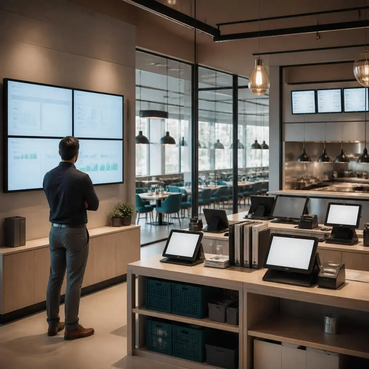Chefgaa's platform running across a full restaurant floor